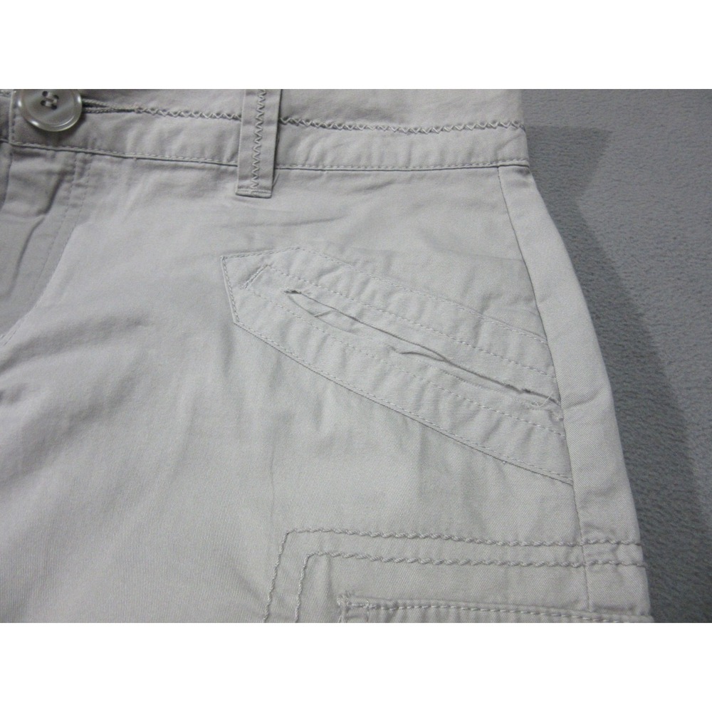 PrAna Skirt Women 8 Gray Mini Breathe Utility Cargo Pockets Outdoor Cinched Hem - Picture 5 of 16